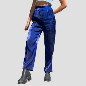 Vintage Shiny RAW SILK trousers